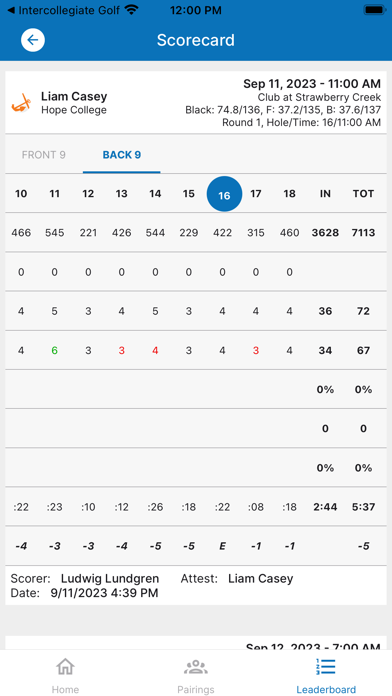 Junior College Golf Screenshot