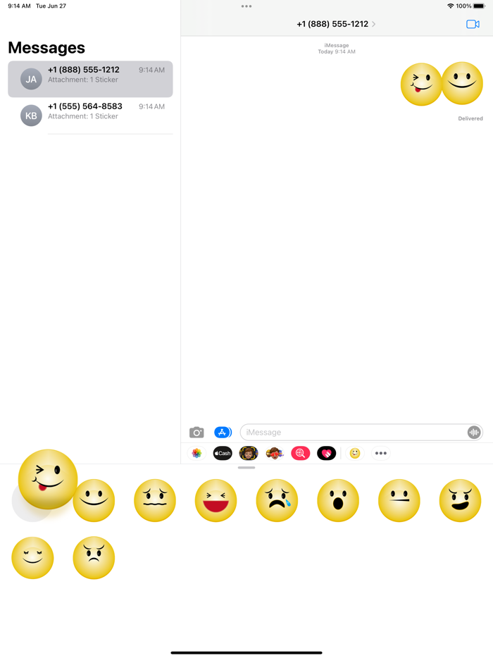 Simple expression sticker