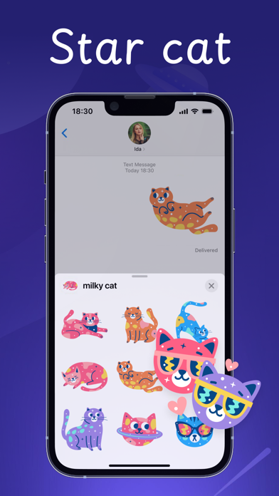 cute milky cat Screenshot