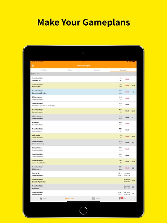 BuzzerBeater Mobile iPad screenshot 6 - Sports app