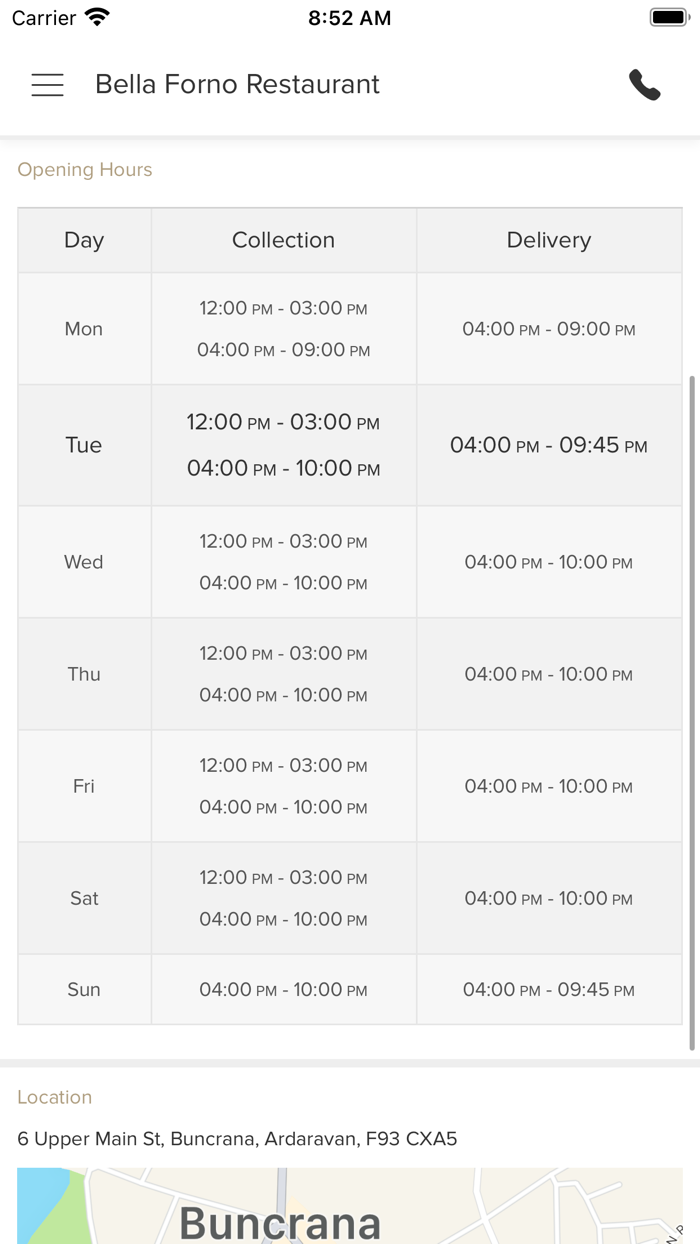 Bella Forno Restaurant