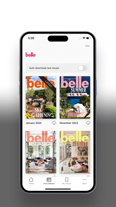 Belle Magazine Australia Screenshot