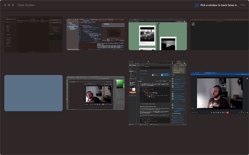 #1. Face Center (macOS) 由: Mikael Gron
