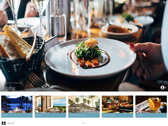 Halekulani iPad screenshot 2 - Travel app