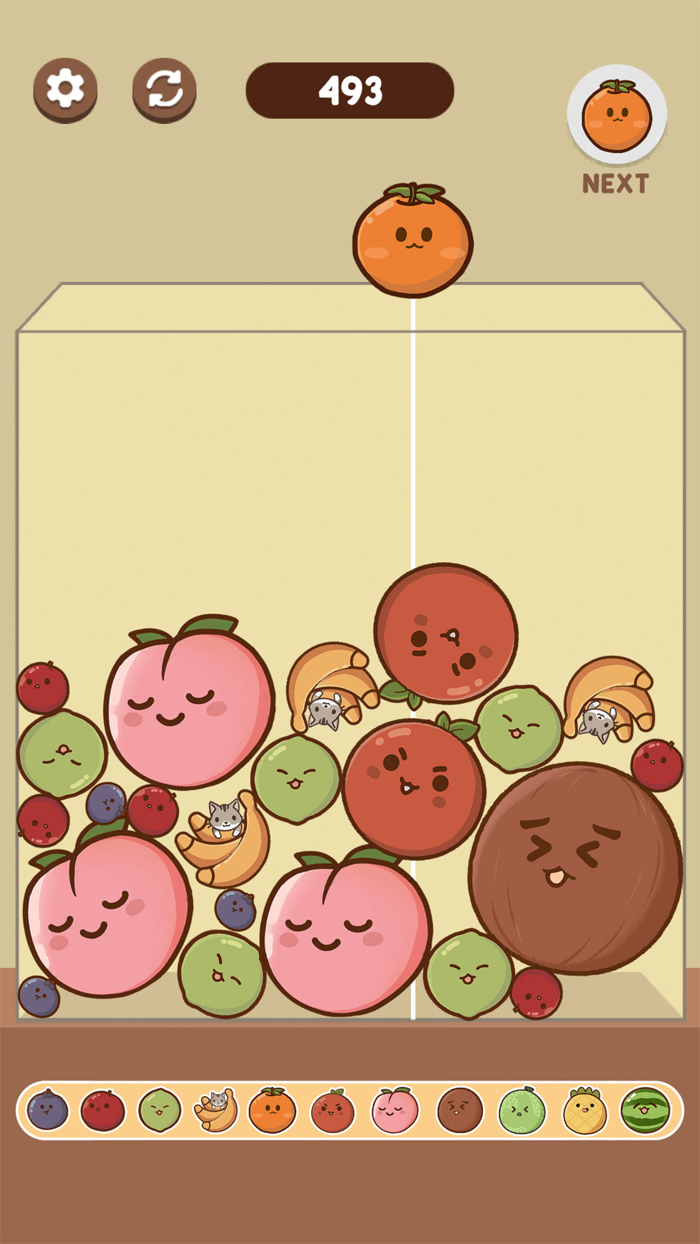 Watermelon Game Kawaii Fruit