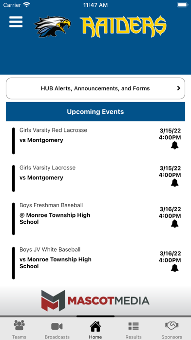 North Brunswick Athletics Screenshot