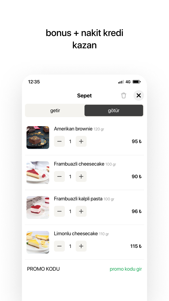 Cafe Safran Kek Pasta Siparişi