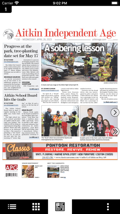 Aitkin Independent Age Screenshot