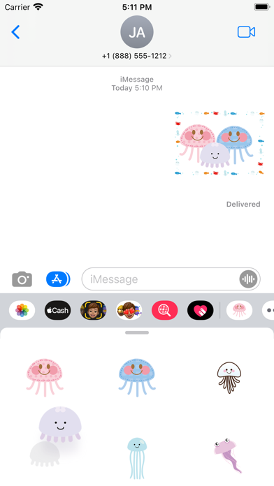 Sticker jellyfish Screenshot