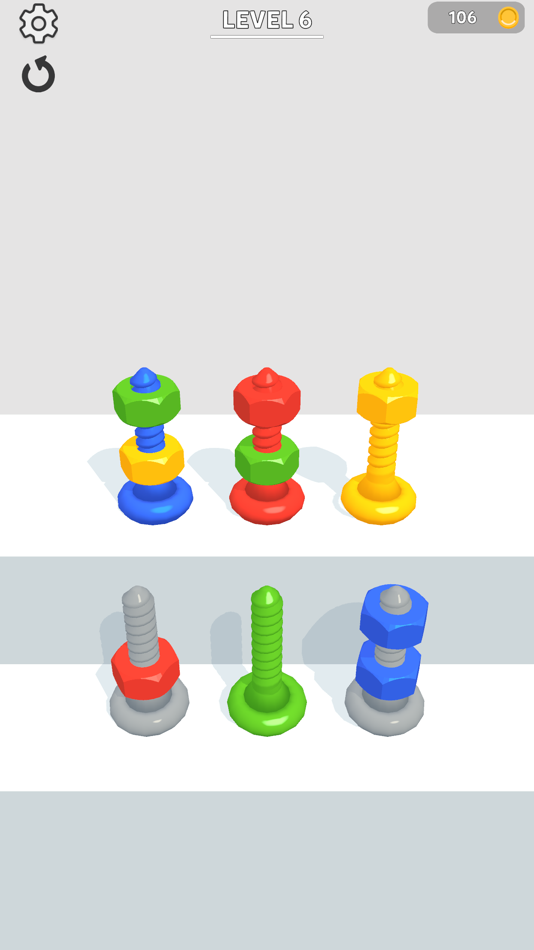 #1. Bolt Sorting (iOS) By: Babil Studios