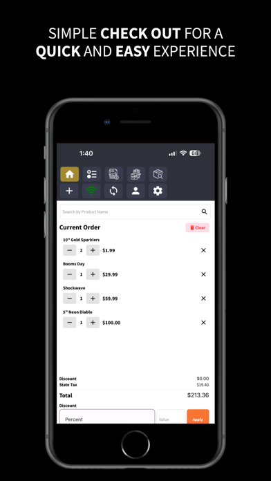 Pyromart Point-of-Sale Screenshot