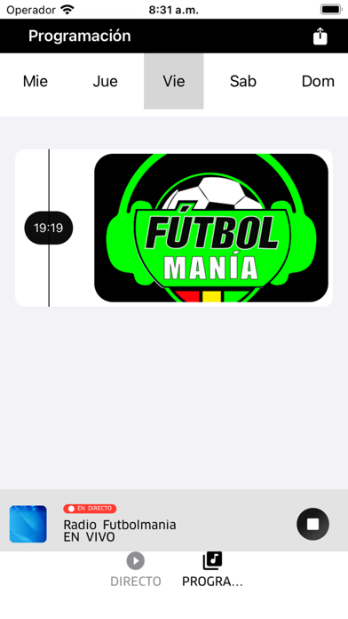 Radio Futbolmania Screenshot