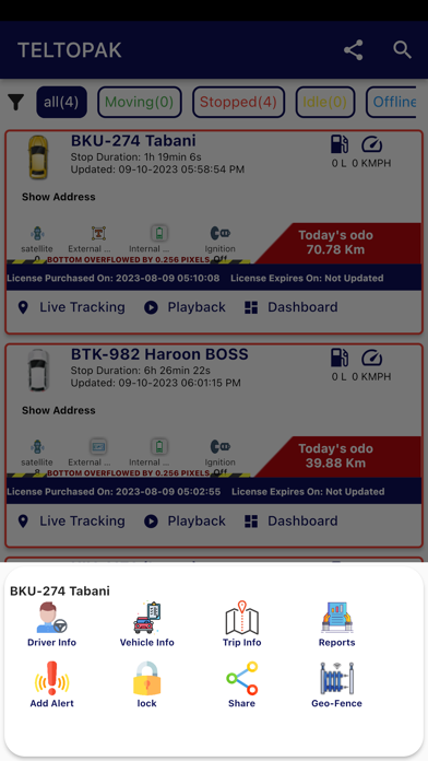 Teltopak Track Screenshot