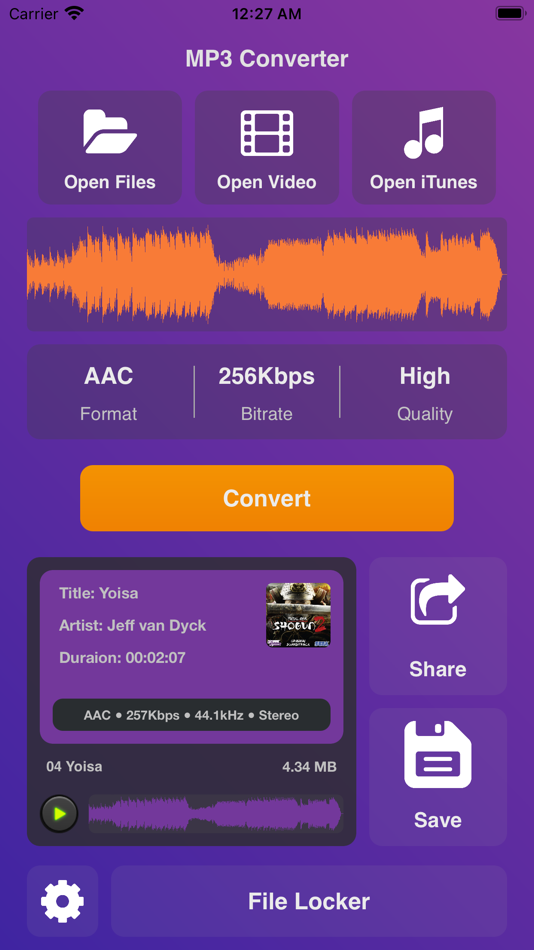 MP3 Converter - file transcode - 1.1.0 - (iOS)