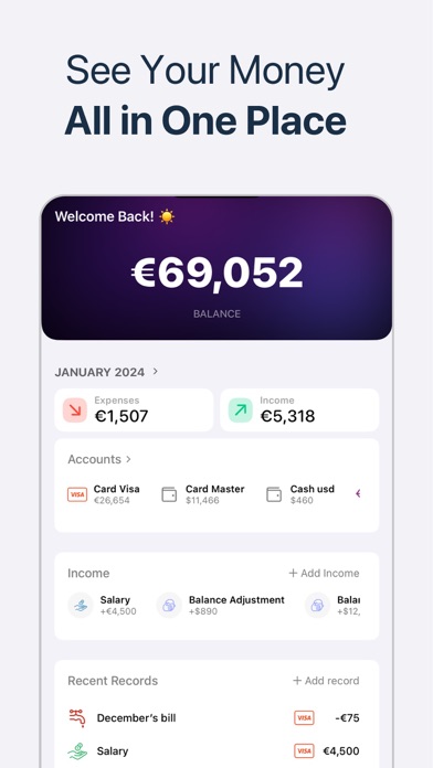 Screenshot #2 pour Money IQ: Expenses & Income