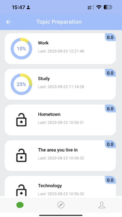 Peanut IELTS Speaking Screenshot
