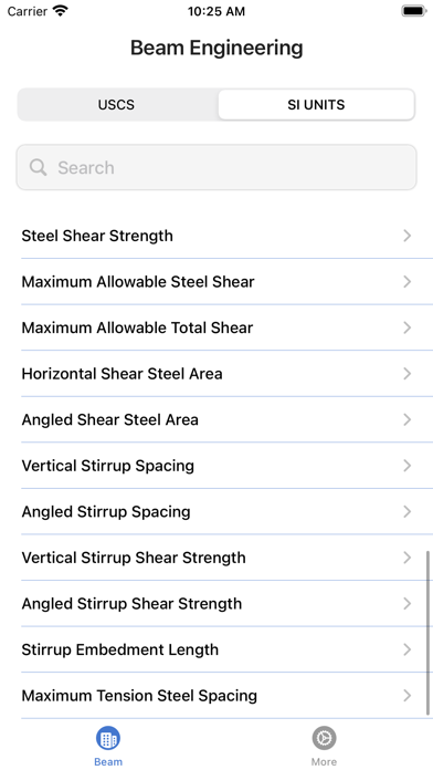 Beam Calculator Screenshot