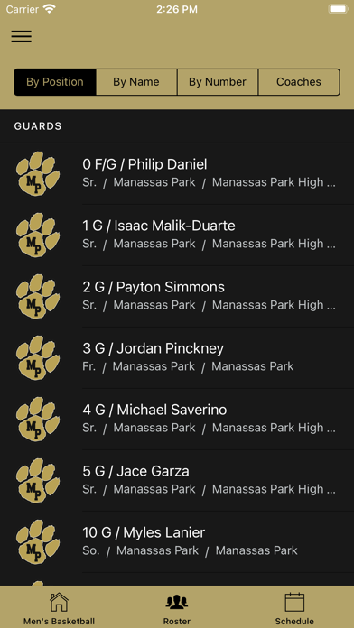 Manassas Park Athletics Screenshot