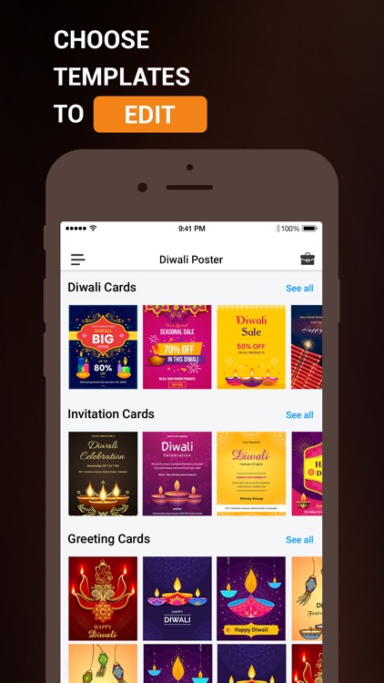 Diwali 2021 : Flyer Design App