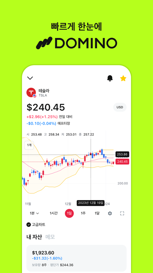 #1. 도미노 - 모든 투자를 관리하세요 (iOS) By: Fast Forward Corp.