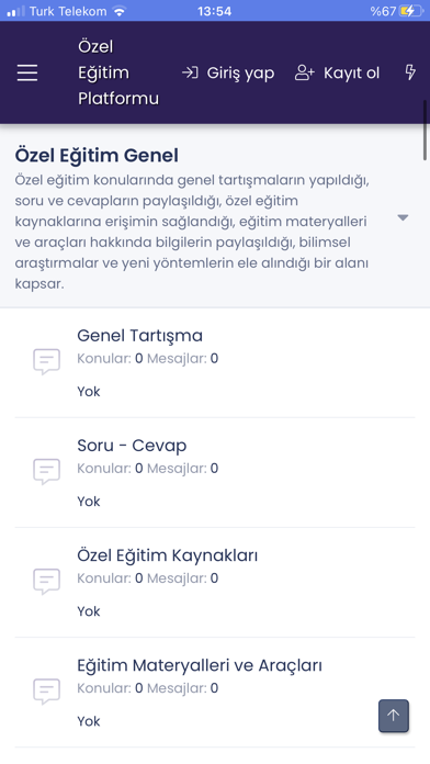 Özel Eğitim Platformu Screenshot
