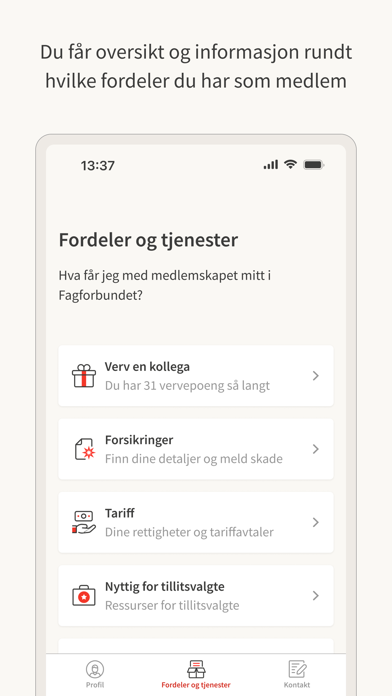 Fagforbundet medlem Screenshot