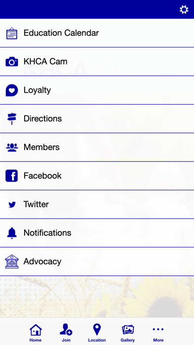 Kansas Health Care Association Screenshot