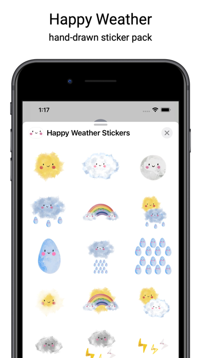 Screenshot #1 pour Happy Weather Stickers