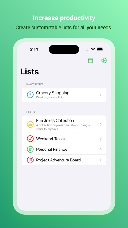 Tastik: Tasks and Lists