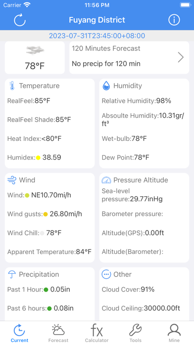 Screenshot #1 pour Meteo Calc: prévision météo