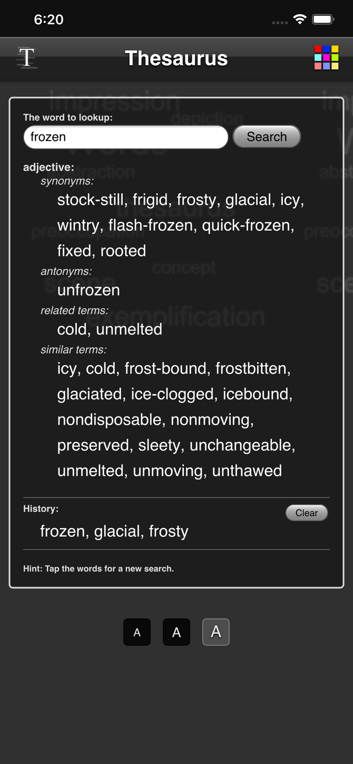 Thesaurus App