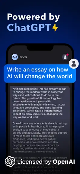 Game screenshot Botti: AI Chatbot Assistant apk