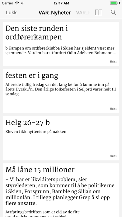 Varden eAvis Screenshot