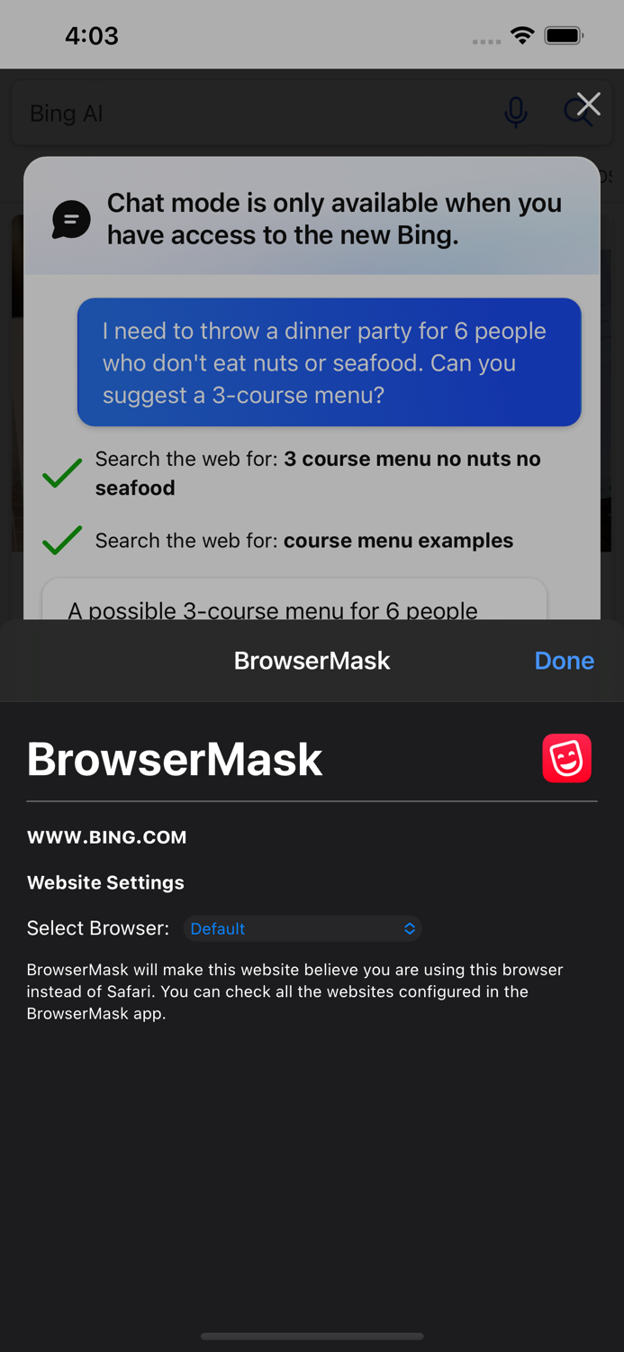BrowserMask for Safari