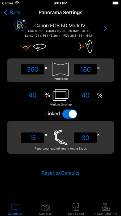 Panorama Calculator Pro Screenshot