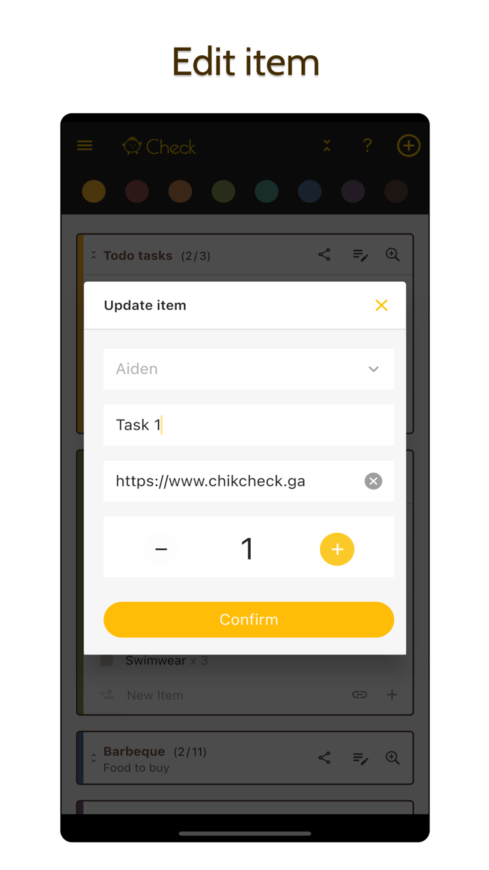 Chik Check - checklist tool
