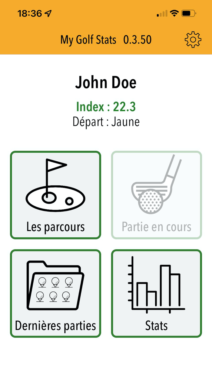 My golf scorecard and stats