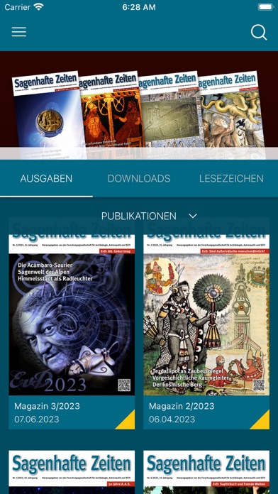 SAGENHAFTE ZEITEN Archiv-App Screenshot