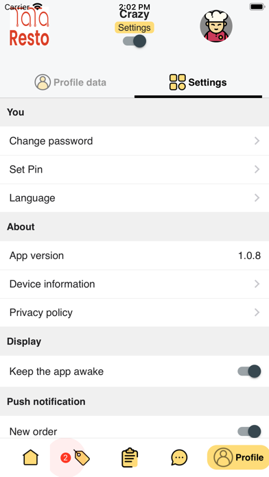 TaTaFoods MerchantApp Screenshot