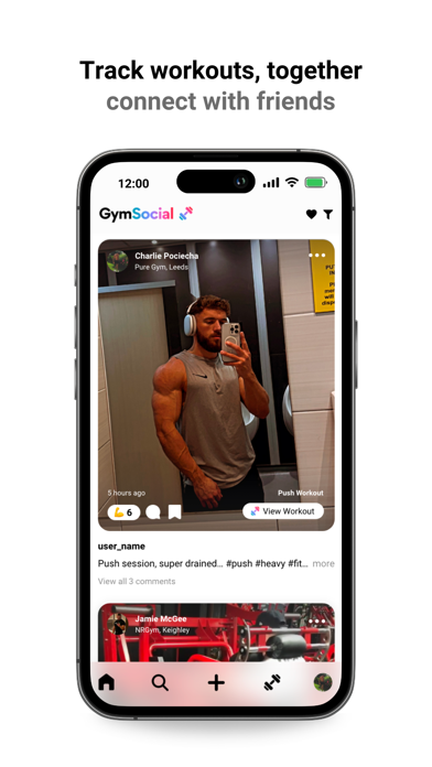 GymSocial - Social Fitness Screenshot