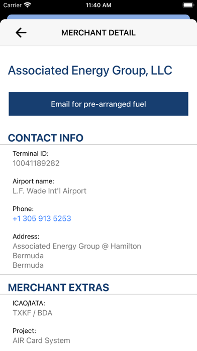 AIR Card® FBO Locator Screenshot