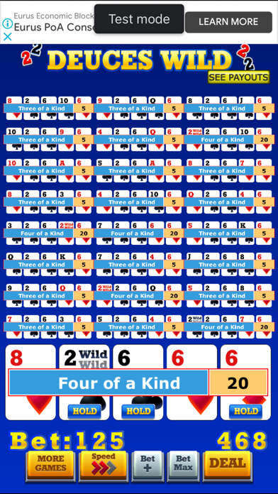 Video Poker Collection Screenshot