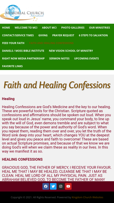 Memorial Church Intl. Screenshot