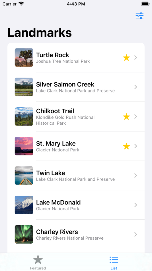#3. Landmarks-App (iOS) 由: Kelvin Ricafort