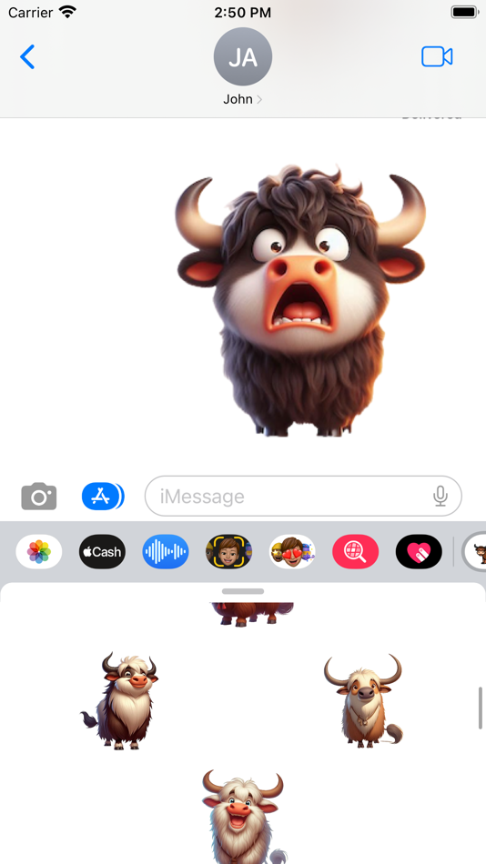 #6. Yak Stickers (iOS) Podle: Paul Scott