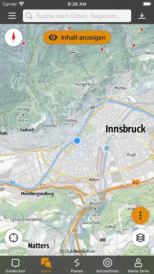 Screenshot von Alpenvereinaktiv auf dem iPhone 6