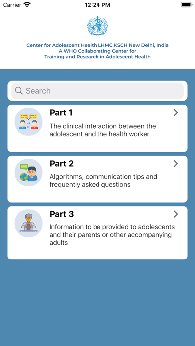 Adolescent Job Aid Screenshot