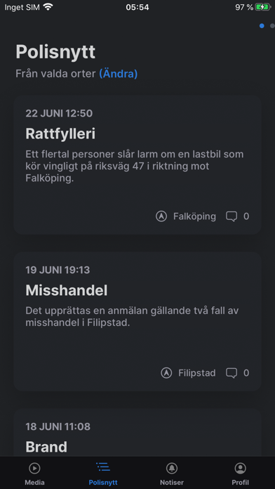 Polisnytt SE Screenshot