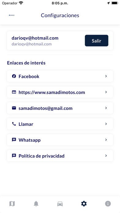 Samadi Motos GPS Screenshot