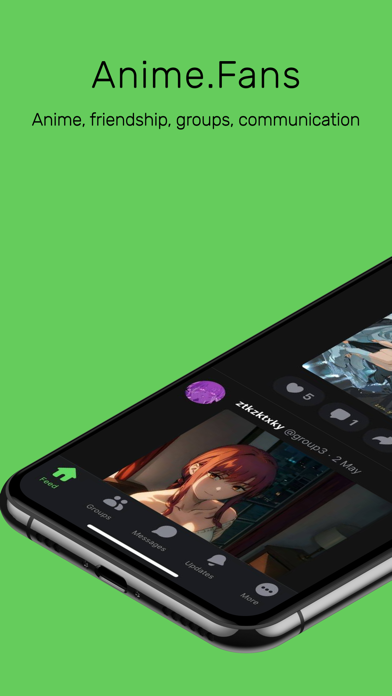 Anime.Fans - a social network. Screenshot